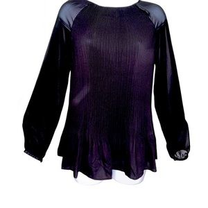 Carmen Carmen Marc Valvo Blouse, Black, Size S